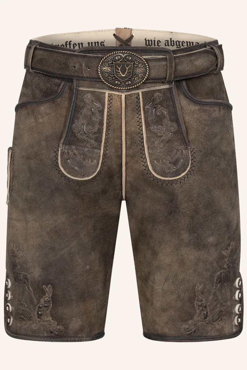Lederhose HASENJAGD mit Gürtel - Krüger Buam - 666172-000-0007 - Tream