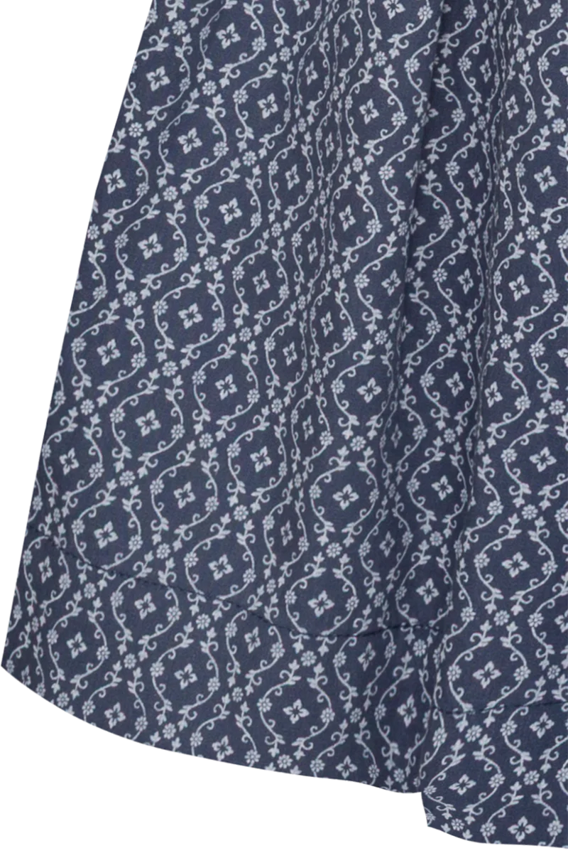 Kinderdirndl mit floralem Ornamentmuster und Bluse - dunkelblau