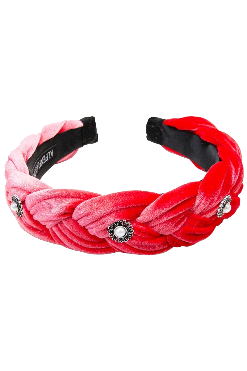 Samt Haarreif - rosa