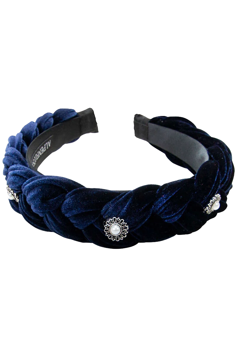 Samt Haarreif - blau