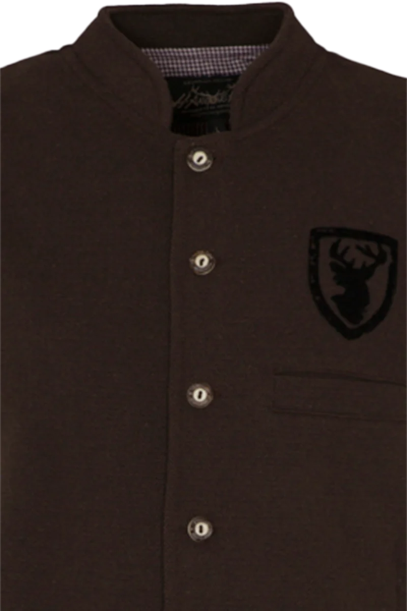 Herren Trachtenweste Sweatmaterial - braun
