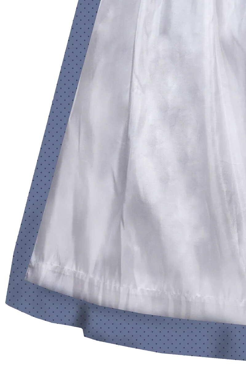 Samt-Dirndl midi - saphir