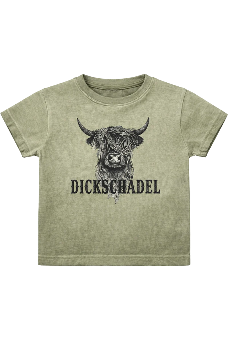 Kinder T-Shirt mit 'Dickschädel' - oliv