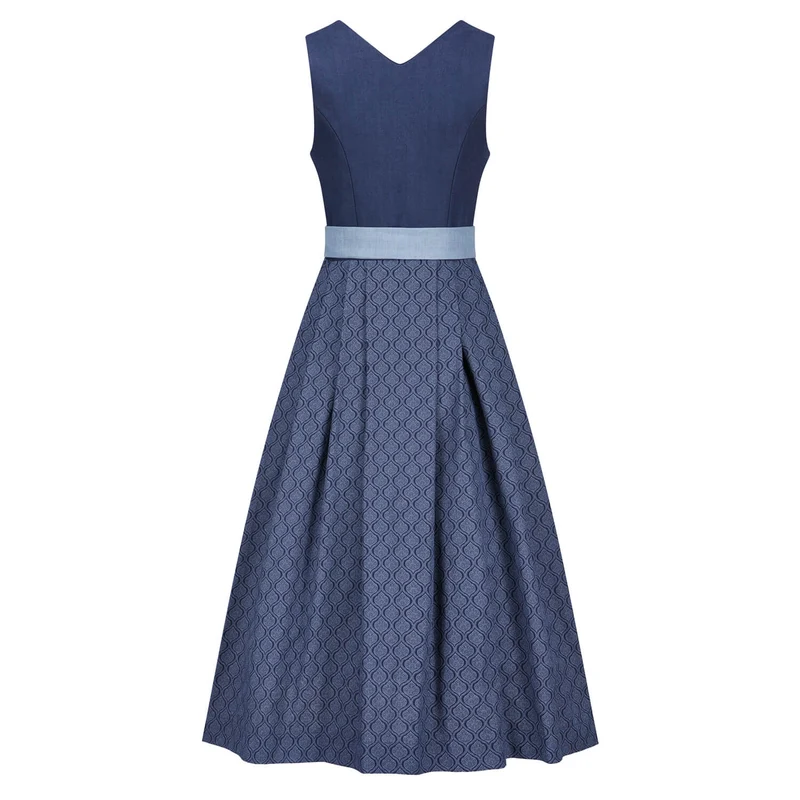 Leinendirndl Nele Blau (lang)