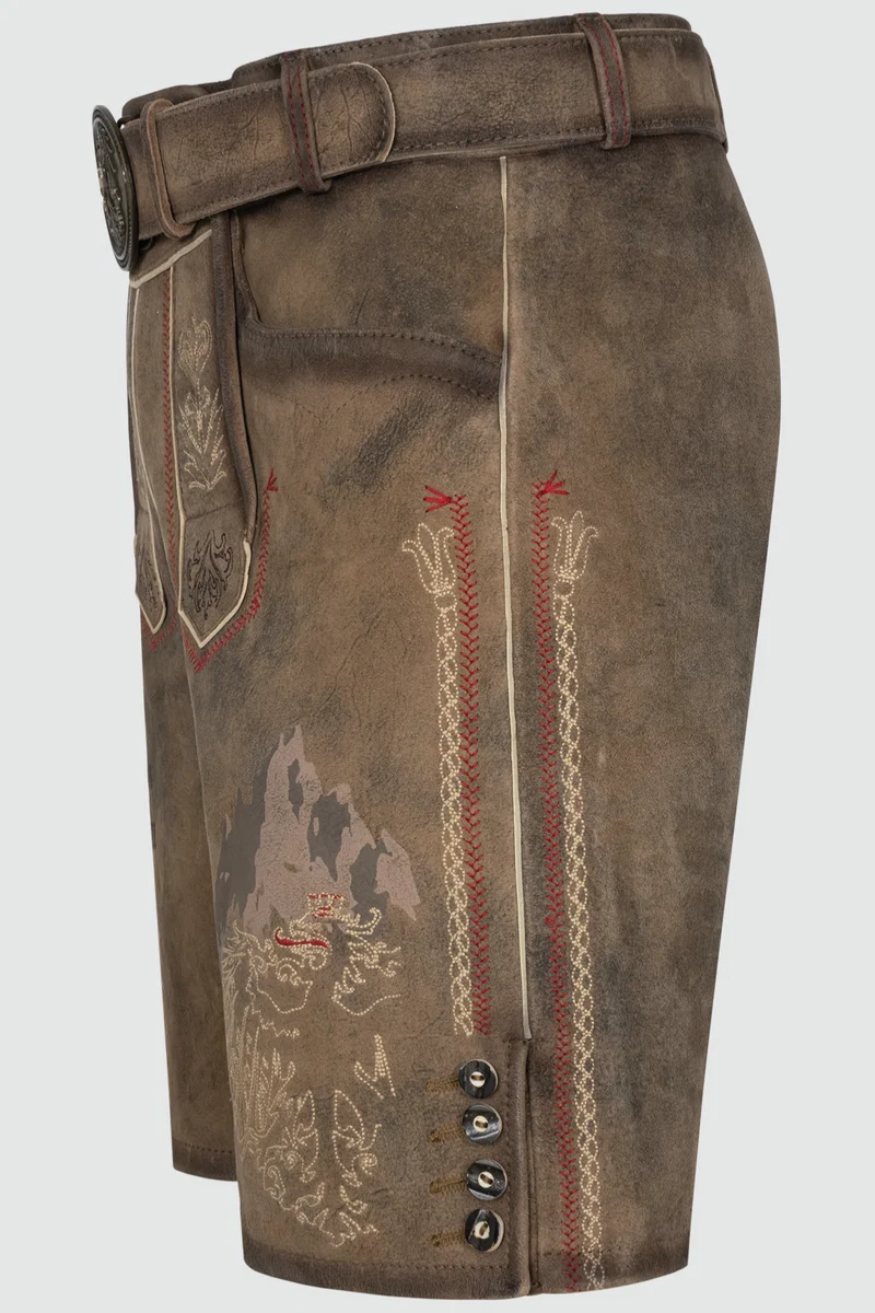 Lederhose FANKERL % mit Gürtel - 666070-000-0007 - Krüger Tream - Herren Lederhose