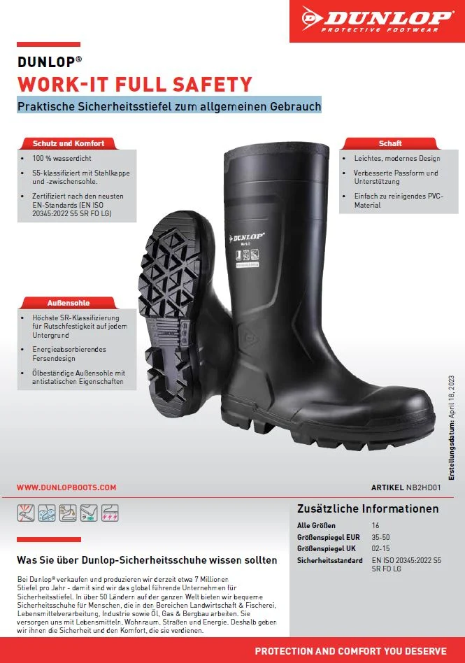 Schaftstiefel WATEX, schwarz, perfekt für die Jugendfeuerwehr