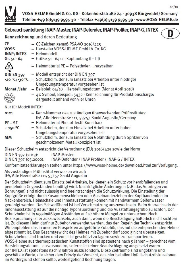 Jugendfeuerwehr Schutzhelm Fa. VOSS mit Bayern-Abzeichen