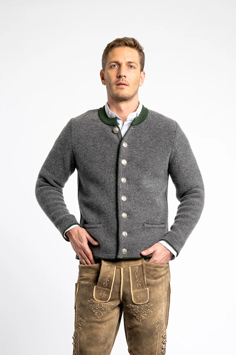 Almliebe Strickjacke Vitus Schiefer Conifer