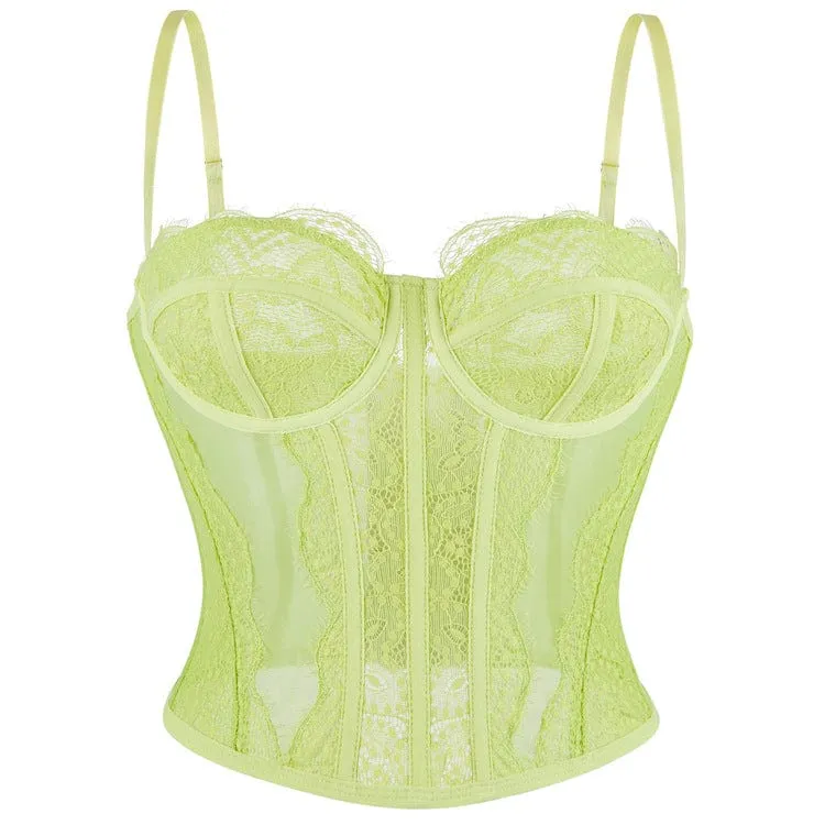 Gothic-Bustier aus einfarbiger Spitze für Damen
