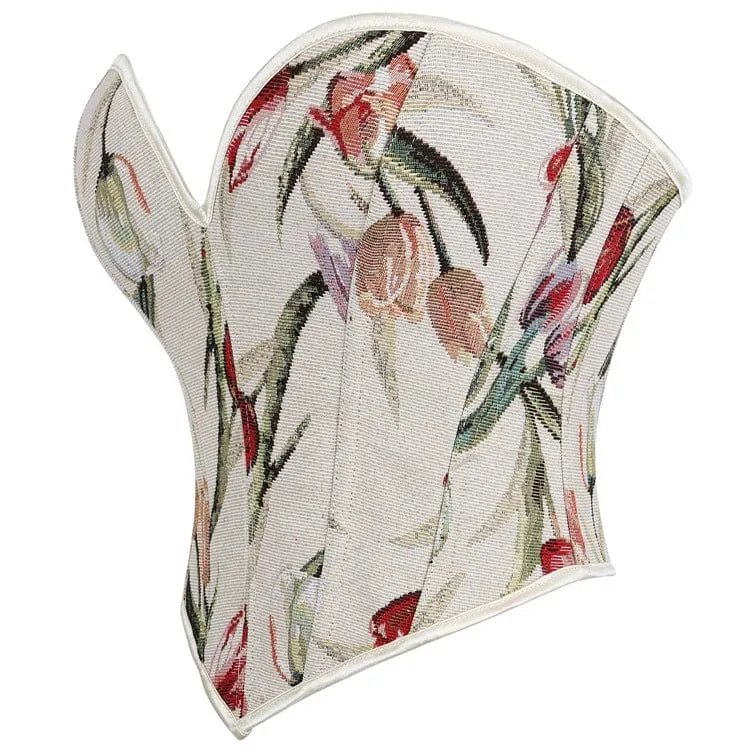 Gothic-Überbrustkorsett mit Blumenmuster und Jacquardmuster für Damen