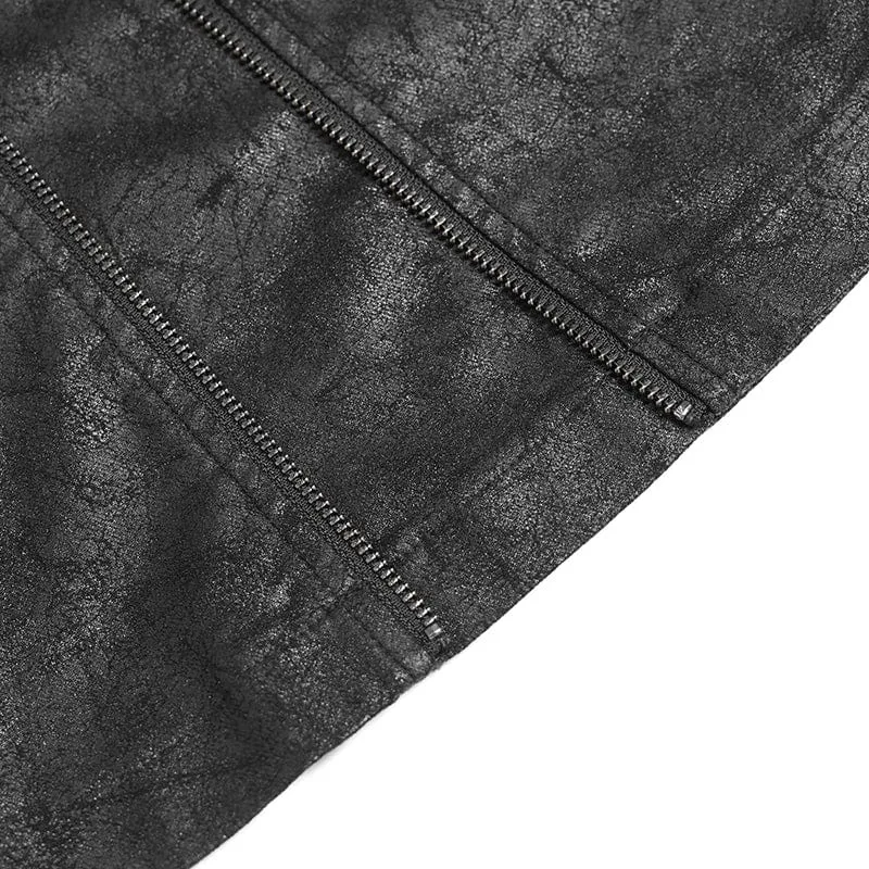 Herren Punk D-Ring Schnalle Große Taschen Schlaghose