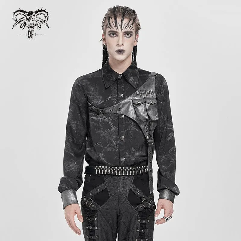 Herren-Hemd mit Punk-Print