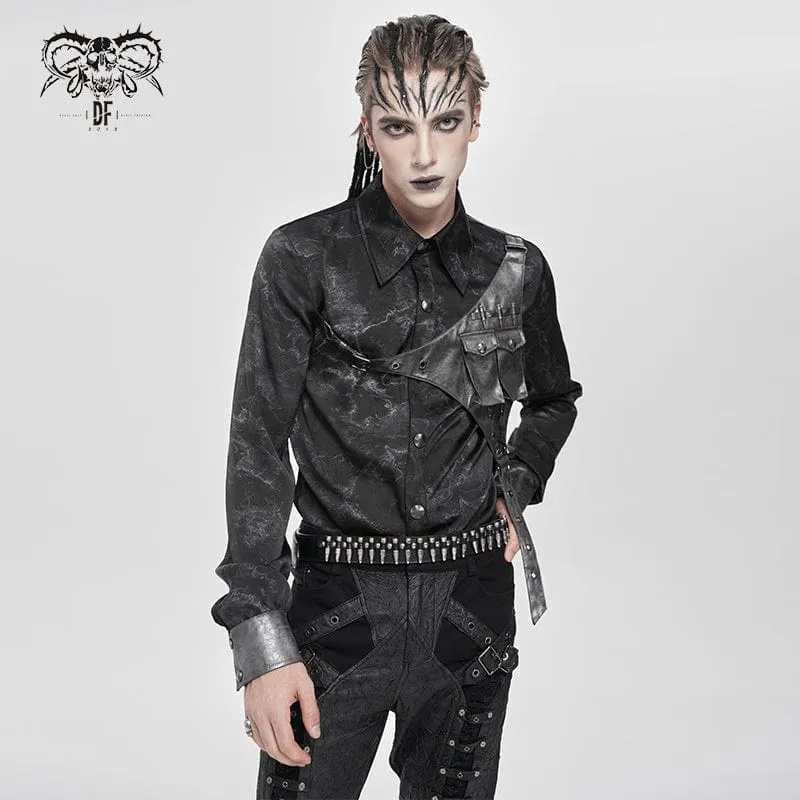 Herren-Hemd mit Punk-Print