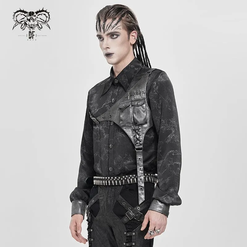Herren-Hemd mit Punk-Print