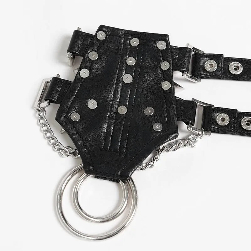 Herren Punk Nieten Totenkopf Layered Choker
