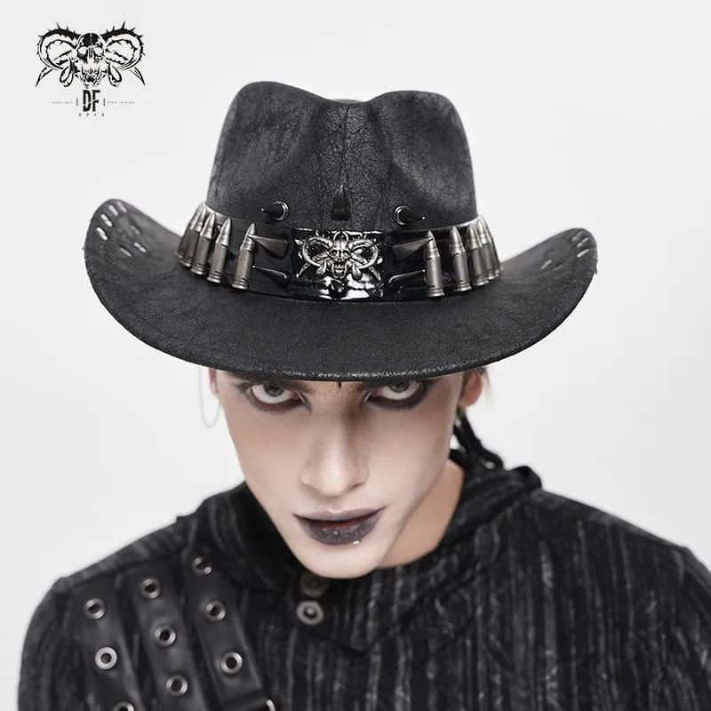Punk Bullet Skull Rivet Hut für Herren