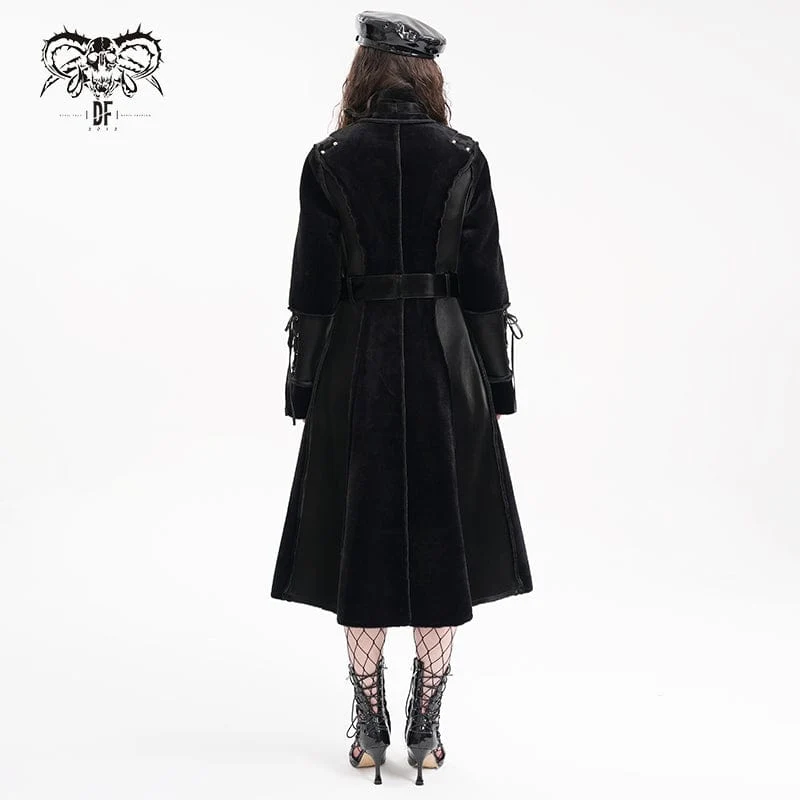 Gothic Mantel mit Schnallenverschluss und Ösen für Damen
