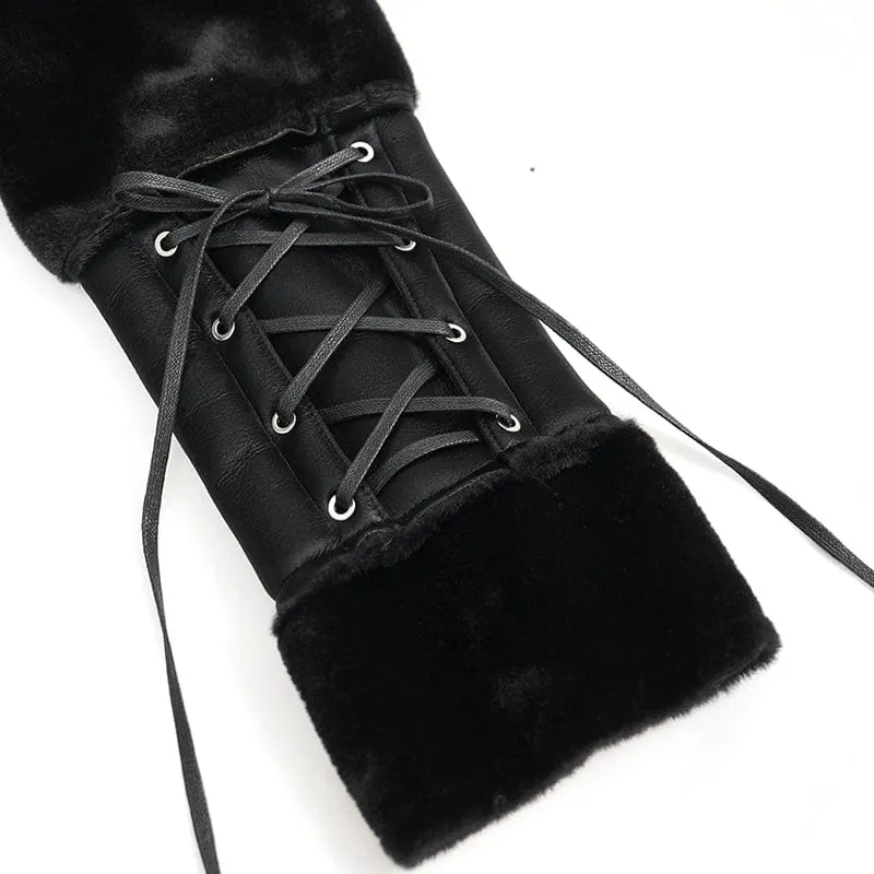 Gothic Mantel mit Schnallenverschluss und Ösen für Damen