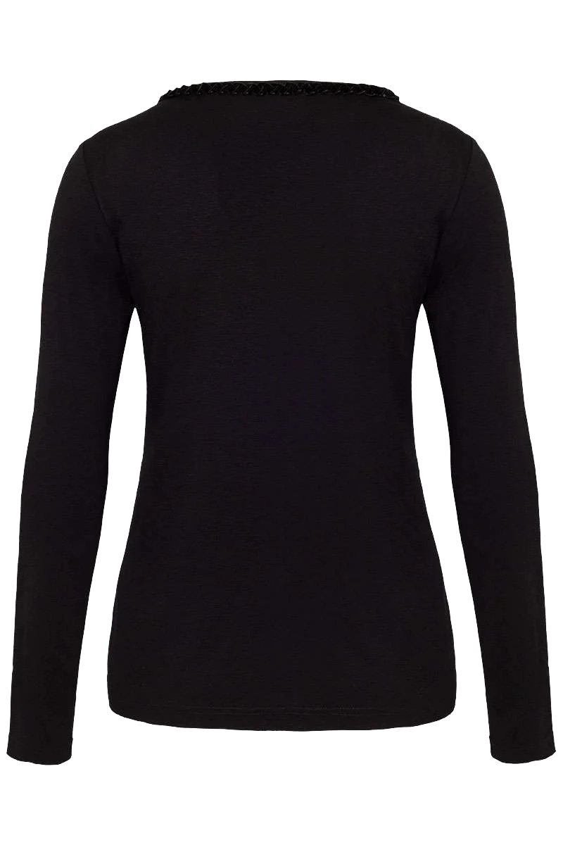 Damen Longshirt Stretch schwarz