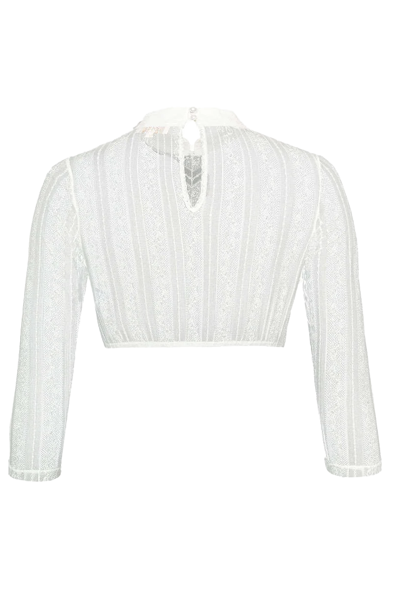 Hochgeschlossene Dirndlbluse aus Spitze