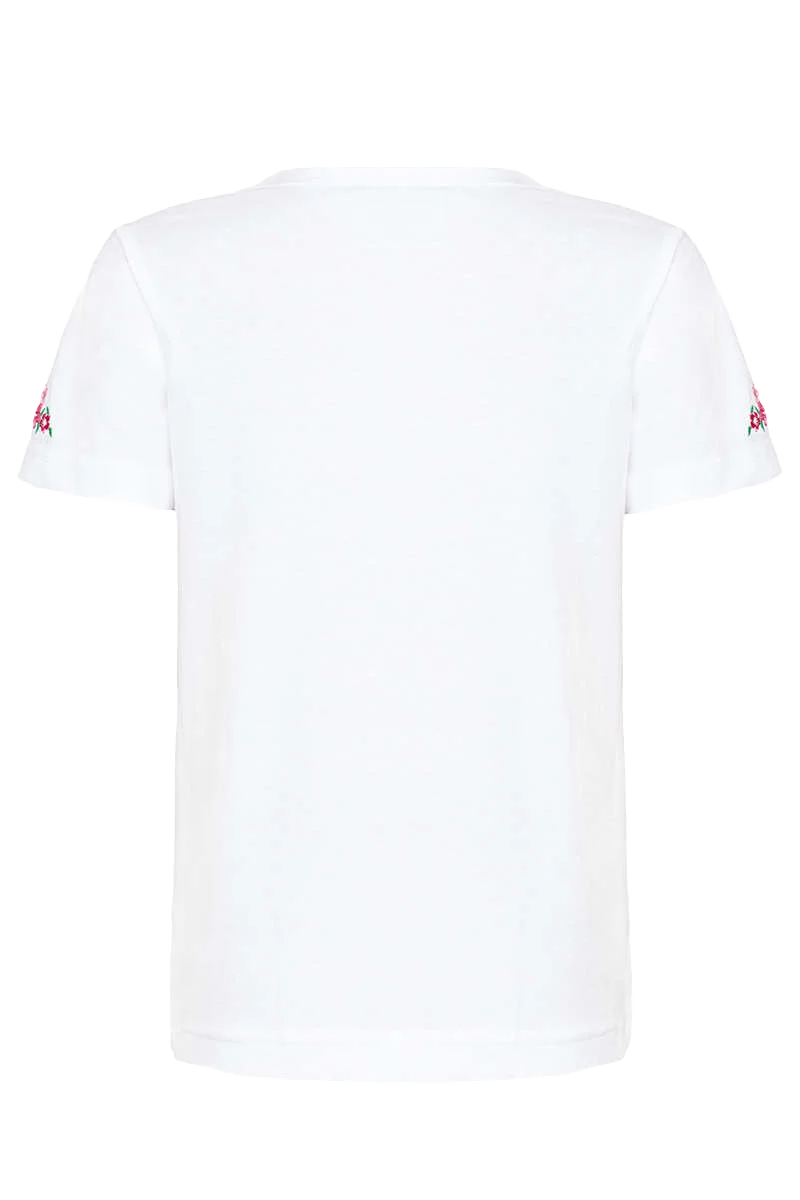 Mädchen T-Shirt mit Reh und Glitzer-Steinen