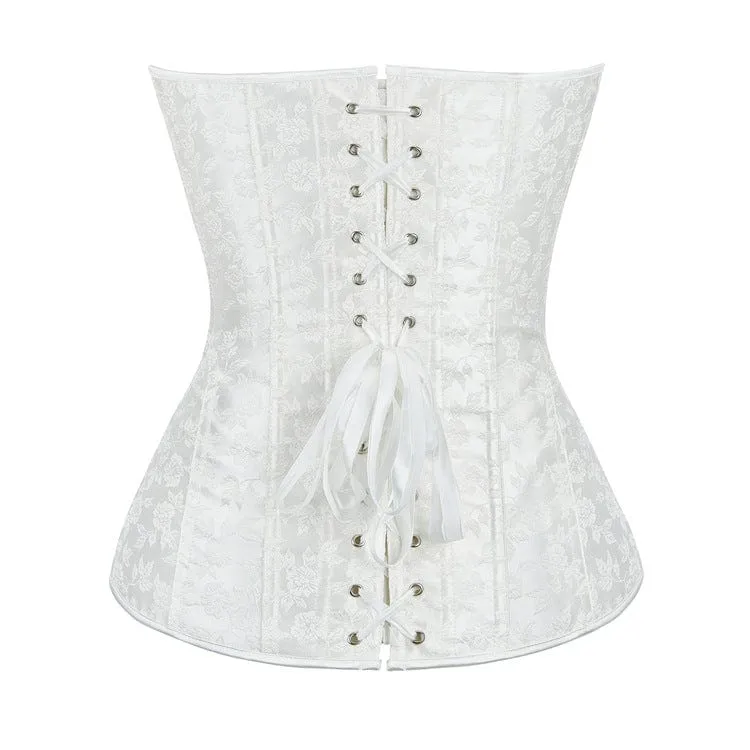 Gothic-Überbrustkorsett im unregelmäßigen Jacquard-Stil für Damen