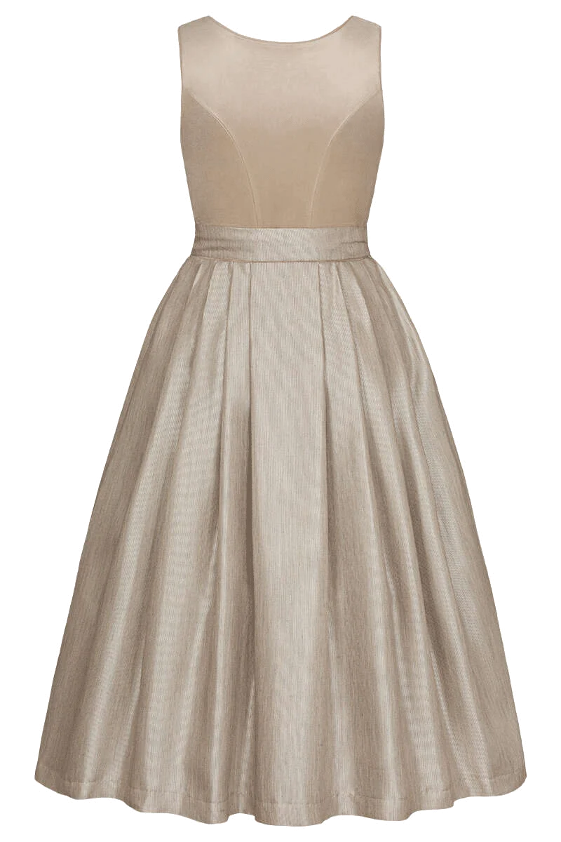 Brautdirndl mit Veloursoberteil lang