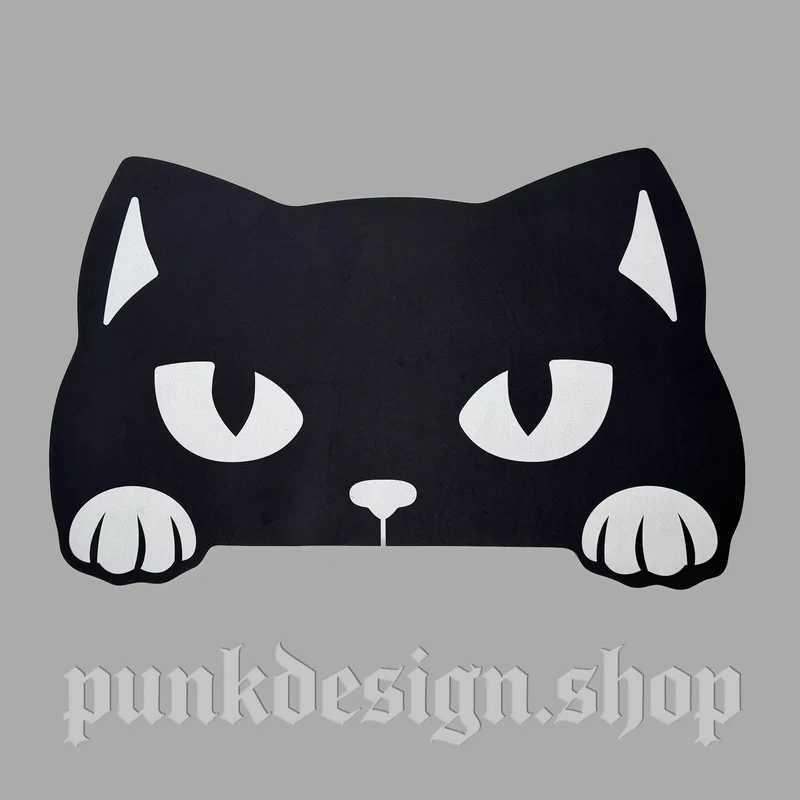 Haustier-Katzenstreu- und Futtermatte im Gothic-Stil