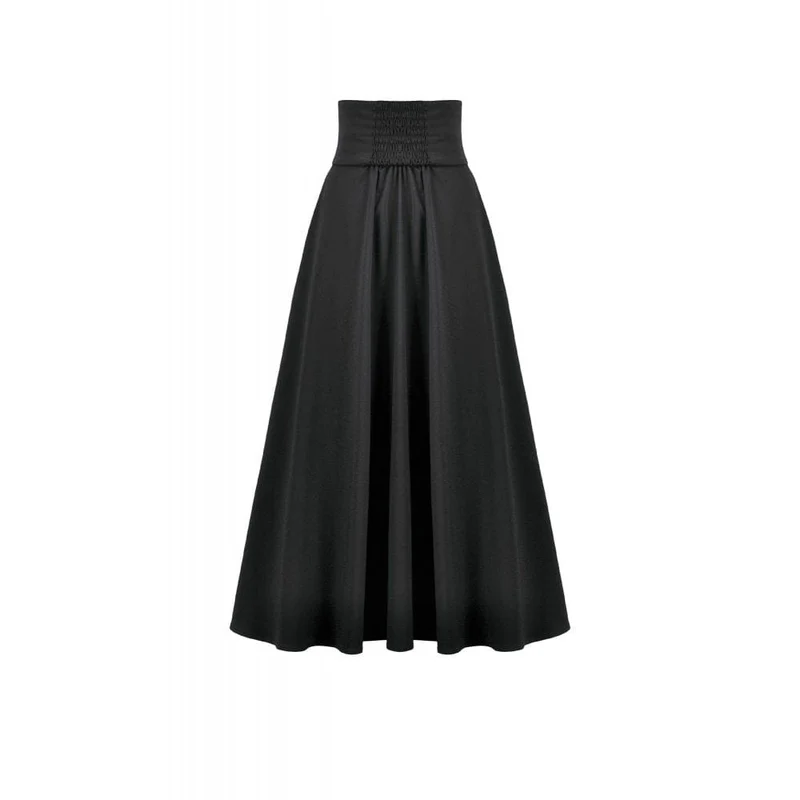 Gothic-Rock für Damen mit floralem Print und hohem Bund aus Mesh, lang und hochgeschnitten
