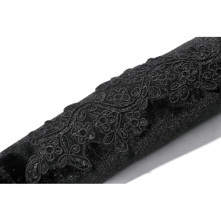 Gothic-Ärmel aus Samt mit Spitzenstickerei für Damen