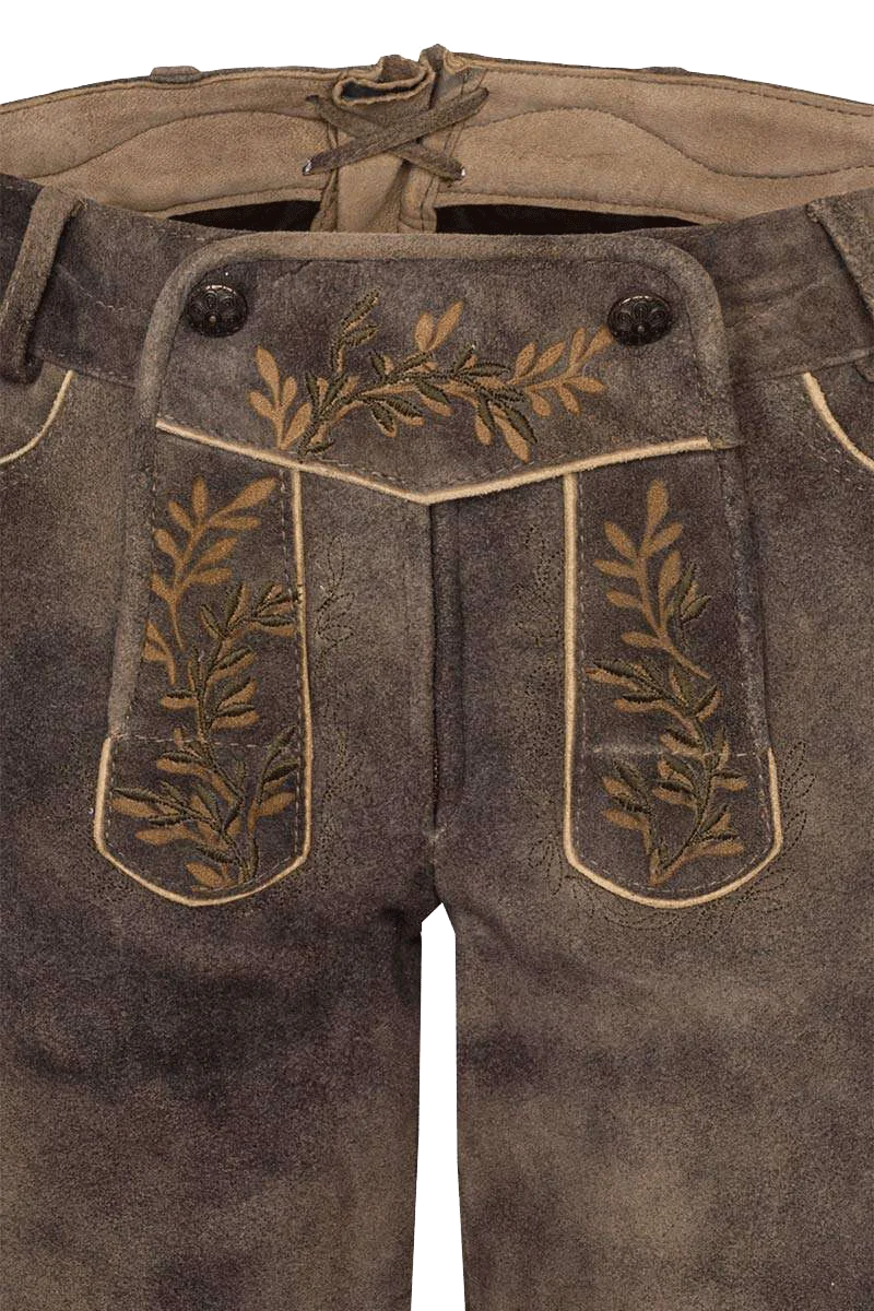 Damenlederhose mit Latz