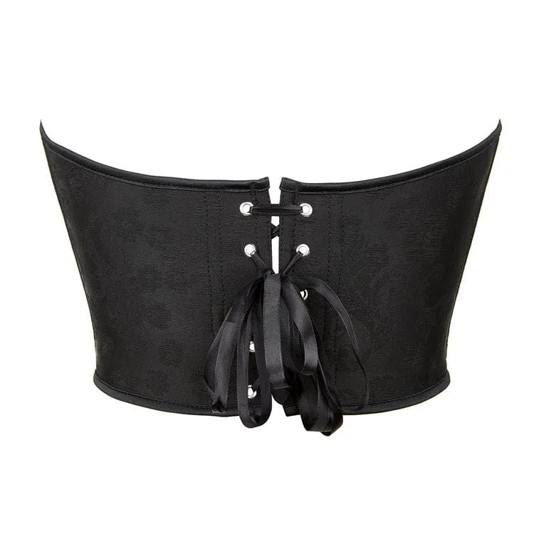 Einfarbiges Gothic-Bustier mit Schnürung für Damen