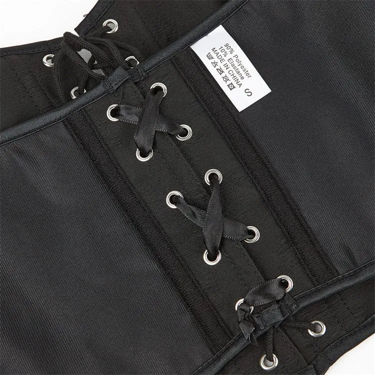 Einfarbiges Gothic-Bustier mit Schnürung für Damen