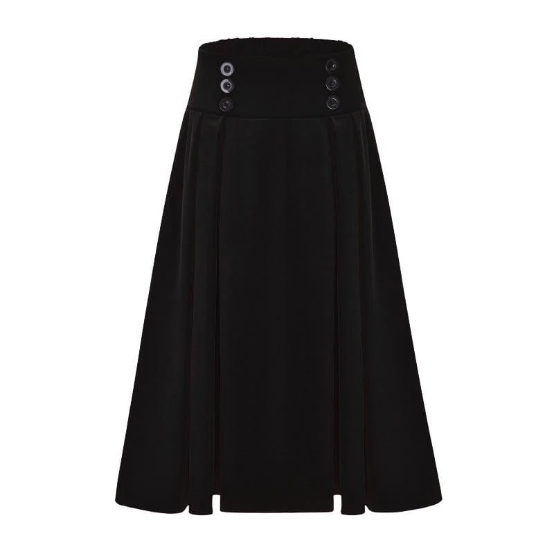 Drapierter Gothic-Rock mit hoher Taille für Damen