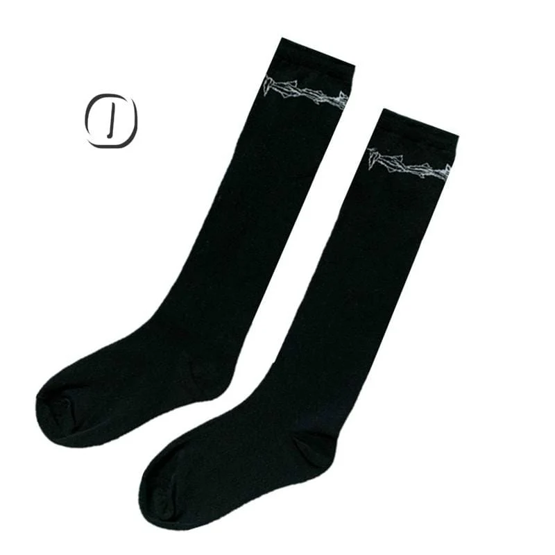 Damen Grunge Thorns Bestickte Socken
