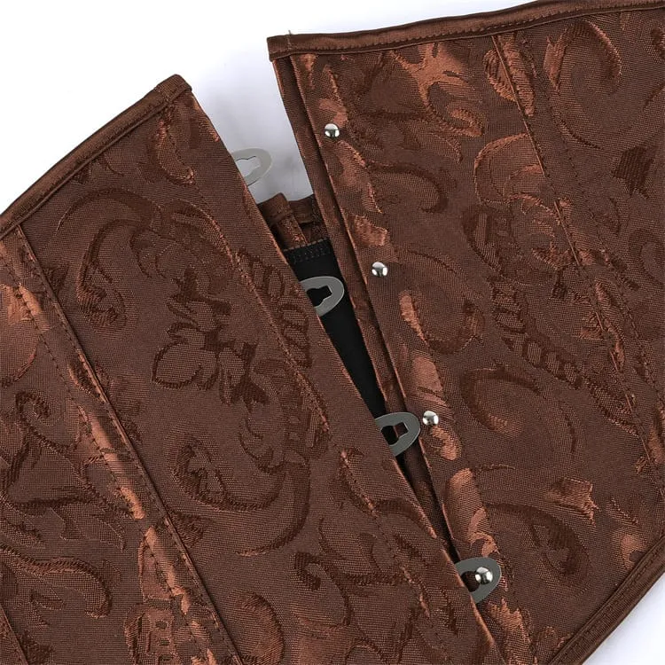 Gothic-Jacquard-Schnürkorsett für Damen unter der Brust