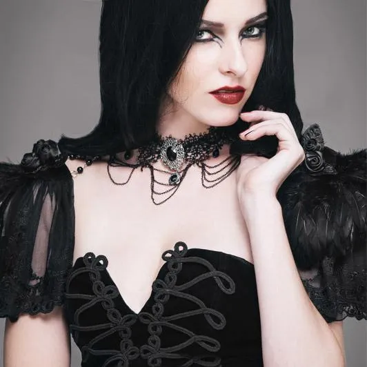 Frauen Goth Perlen Choker