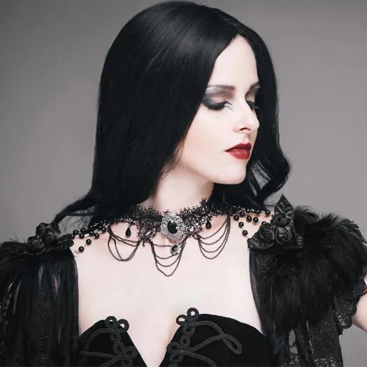 Frauen Goth Perlen Choker
