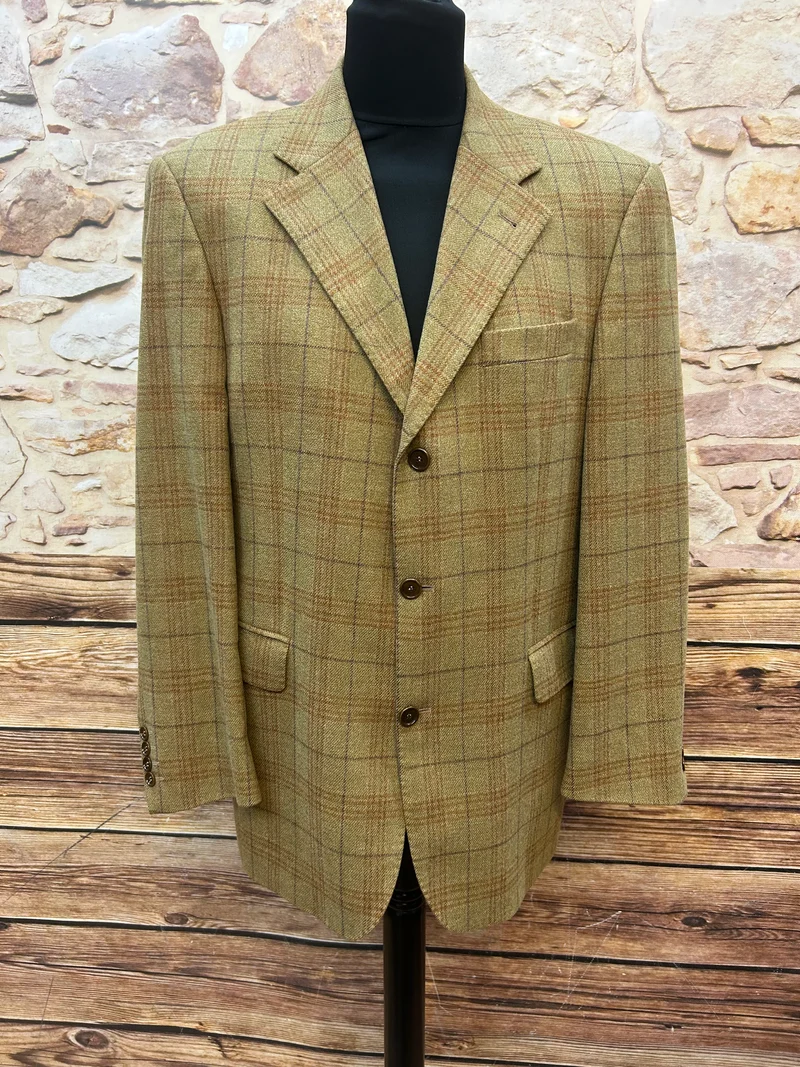 Karo-Tweed-Sakko Herren Gr. 50