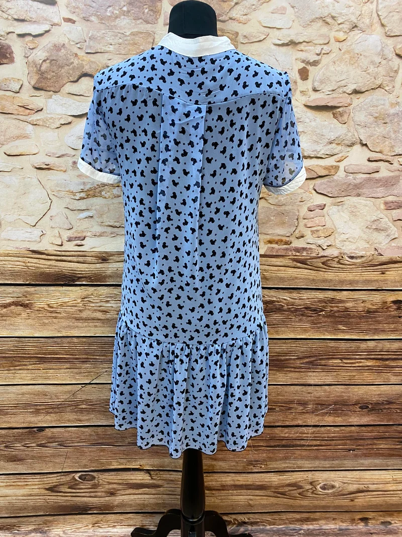Blaues Drop-Waist Kleid Gr. S im 20er Jahre Stil