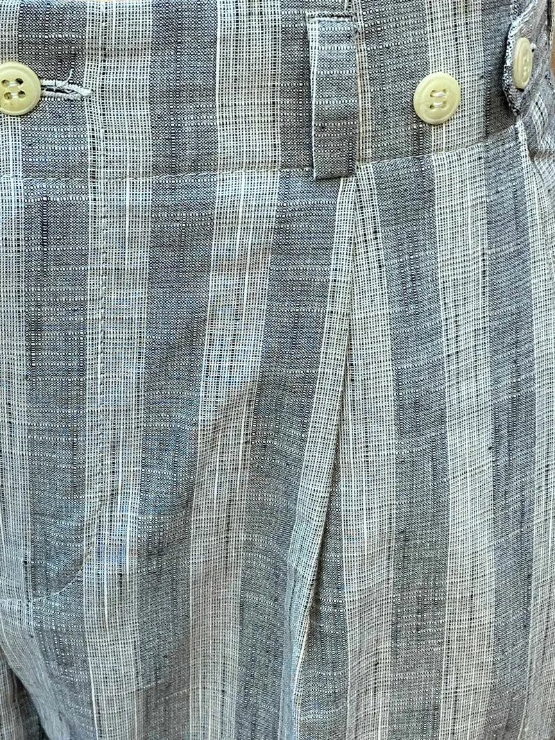 Vintage Knickerbocker Hose - grau gestreift - Größe 50