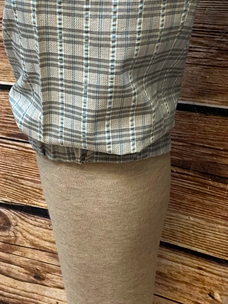 Hellgrau-beige Knickerbocker Hose Herren Gr. 50 – Feines Karo