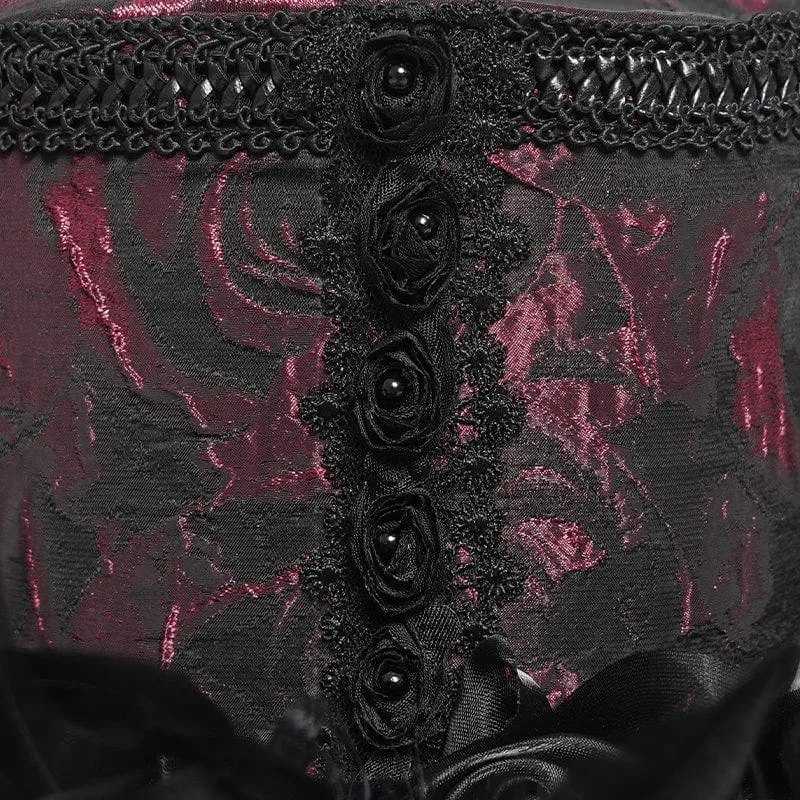 Gothic-Blumenfederhut für Damen
