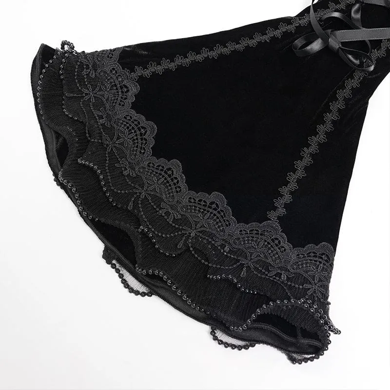 Maßgeschneidertes gotisches Schnürkleid mit Federn, schwarzem Unterkleid, Hochzeitskleid mit Halsschmuck und Ärmeln