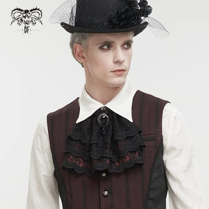Gothic-Krawatte mit Perlenspitze für Herren