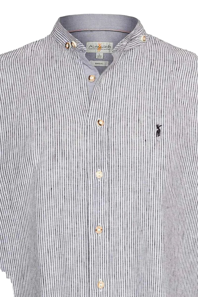 Leinen Trachten Hemd Herren gestreift Basic