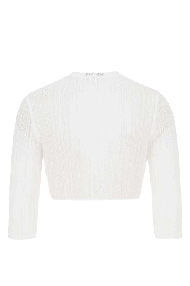 Dirndlbluse aus Spitze mit 3/4-Ärmeln