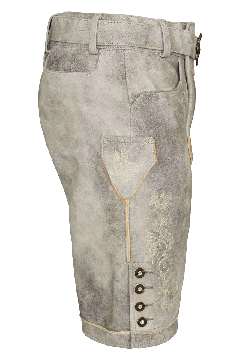 Herren Trachtenlederhose kurz mit Gürtel