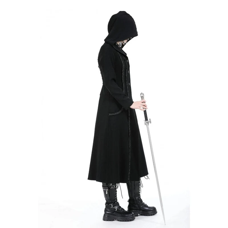 Punk-Rüschenjacke für Damen mit Kapuze