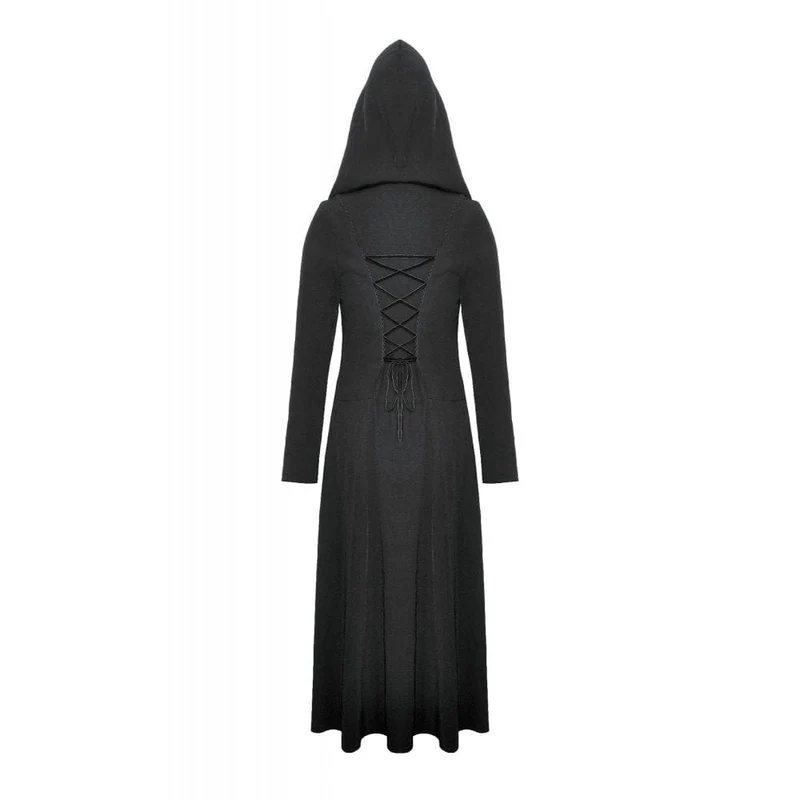 Punk-Rüschenjacke für Damen mit Kapuze
